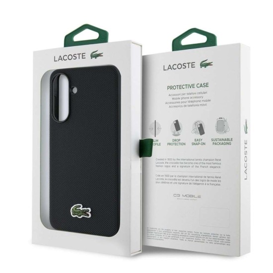 Husa Lacoste Iconic Petit Pique Woven Logo MagSafe pentru Samsung Galaxy A56, Neagra Husa Lacoste Iconic Petit Pique Woven Logo MagSafe pentru Samsung Galaxy A56, Neagra (Bakr, LCHCSA56PVCK) by www.silkase.ro