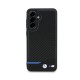 Husa BMW M PU Carbon pentru Samsung Galaxy A56, Neagră (Blue Line) (Bakr, BMHCSA5622NBCK) by www.silkase.ro
