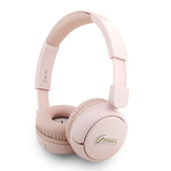 Căști Wireless Over-Ear Guess Script Metal Logo, Roz