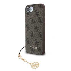 Husa Guess 4G Charm (Tone on Tone) pentru iPhone 16e, Maro