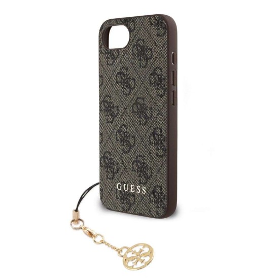 Husa Guess 4G Charm (Tone on Tone) pentru iPhone 16e, Maro (Bakr, GUHCPSE4GF4GCW) by www.silkase.ro