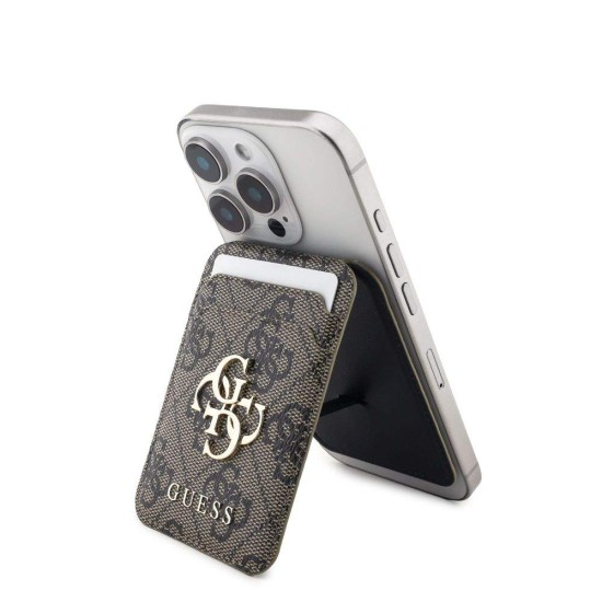 Portcard și Stand Guess 4G Metal Logo, MagSafe, Maro Portcard și Stand Guess 4G Metal Logo, MagSafe, Maro (Bakr, GUWMSHG4BLW) by www.silkase.ro