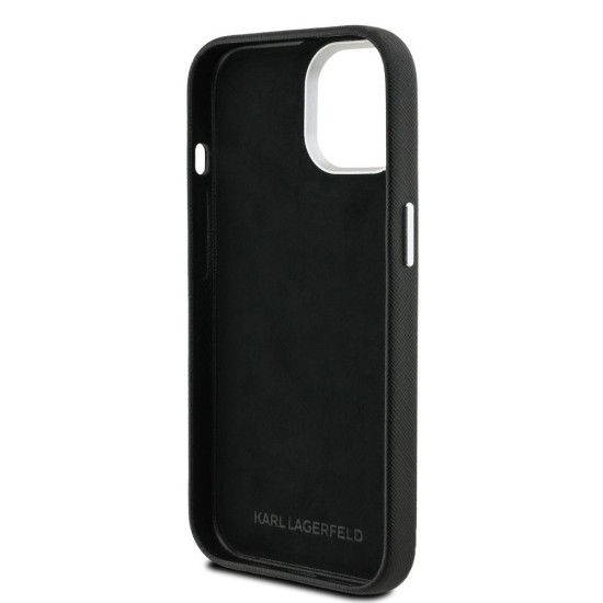 Husa Karl Lagerfeld Grained PU K&CH Heads pentru iPhone 15, Neagra Husa Karl Lagerfeld Grained PU K&CH Heads pentru iPhone 15, Neagra (Bakr, KLHCP15SPSFDHPK) by www.silkase.ro