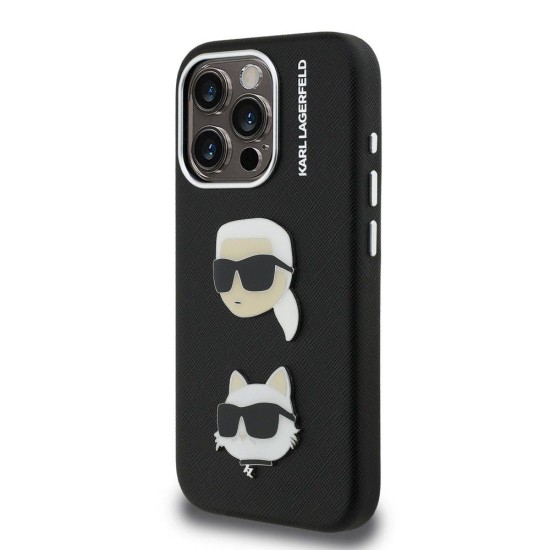 Husa Karl Lagerfeld Grained PU K&CH Heads pentru iPhone 15 Pro Max, Neagra Husa Karl Lagerfeld Grained PU K&CH Heads pentru iPhone 15 Pro Max, Neagra (Bakr, KLHCP15XPSFDHPK) by www.silkase.ro