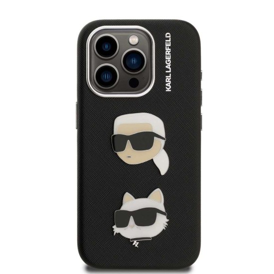 Husa Karl Lagerfeld Grained PU K&CH Heads pentru iPhone 15 Pro Max, Neagra Husa Karl Lagerfeld Grained PU K&CH Heads pentru iPhone 15 Pro Max, Neagra (Bakr, KLHCP15XPSFDHPK) by www.silkase.ro