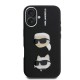 Husa Karl Lagerfeld Grained PU K&CH Heads pentru iPhone 16, Neagra Husa Karl Lagerfeld Grained PU K&CH Heads pentru iPhone 16, Neagra (Bakr, KLHCP16SPSFDHPK) by www.silkase.ro