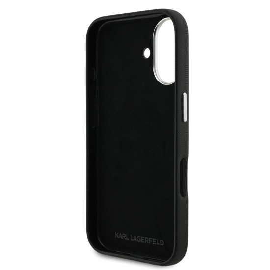 Husa Karl Lagerfeld Grained PU K&CH Heads pentru iPhone 16, Neagra Husa Karl Lagerfeld Grained PU K&CH Heads pentru iPhone 16, Neagra (Bakr, KLHCP16SPSFDHPK) by www.silkase.ro