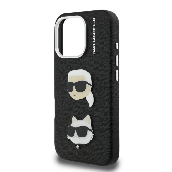 Husa Karl Lagerfeld Grained PU K&CH Heads pentru iPhone 16 Pro Max, Neagra Husa Karl Lagerfeld Grained PU K&CH Heads pentru iPhone 16 Pro Max, Neagra (Bakr, KLHCP16XPSFDHPK) by www.silkase.ro