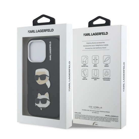Husa Karl Lagerfeld Grained PU K&CH Heads pentru iPhone 16 Pro Max, Neagra Husa Karl Lagerfeld Grained PU K&CH Heads pentru iPhone 16 Pro Max, Neagra (Bakr, KLHCP16XPSFDHPK) by www.silkase.ro