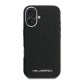 Husa Karl Lagerfeld Grained PU Repeated Logo MagSafe pentru iPhone 16, Neagra (Bakr, KLHMP16SPGKLFOFK) by www.silkase.ro