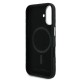 Husa Karl Lagerfeld Grained PU Repeated Logo MagSafe pentru iPhone 16, Neagra (Bakr, KLHMP16SPGKLFOFK) by www.silkase.ro