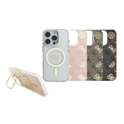 Husa Guess Electroplated Stand MagSafe cu fundaluri interschimbabile pentru iPhone 16 Pro