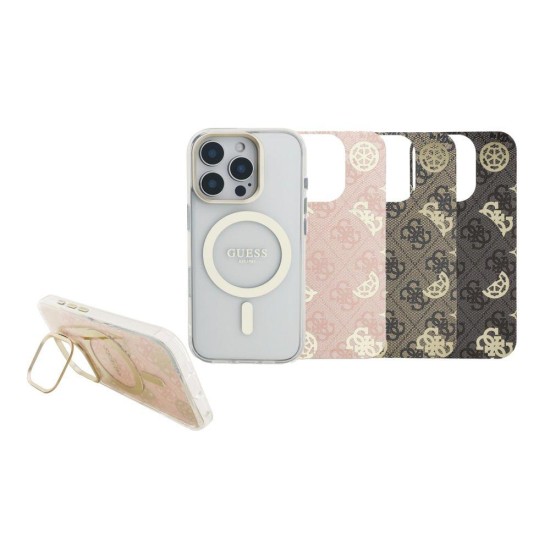 Husa Guess Electroplated Stand MagSafe cu fundaluri interschimbabile pentru iPhone 16 Pro Husa Guess Electroplated Stand MagSafe cu fundaluri interschimbabile pentru iPhone 16 Pro (Bakr, GUBPSBHMP16LF4P05) by www.silkase.ro