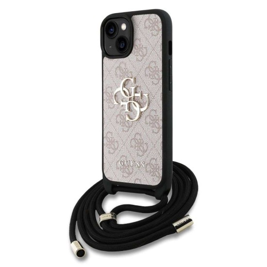Husa Crossbody Guess PU 4G Metal Logo Strap pentru iPhone 15, Roz Husa Crossbody Guess PU 4G Metal Logo Strap pentru iPhone 15, Roz (Bakr, GUHCP15SP4GMGCRP) by www.silkase.ro