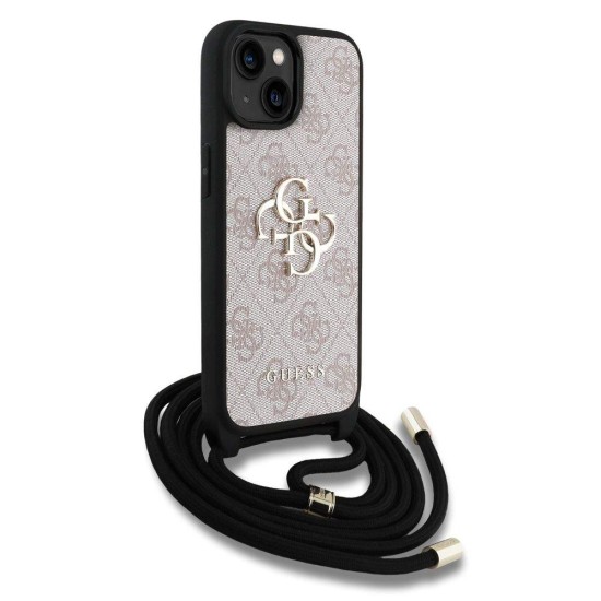 Husa Crossbody Guess PU 4G Metal Logo Strap pentru iPhone 15, Roz Husa Crossbody Guess PU 4G Metal Logo Strap pentru iPhone 15, Roz (Bakr, GUHCP15SP4GMGCRP) by www.silkase.ro