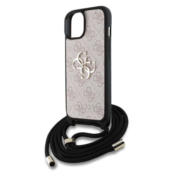 Husa Crossbody Guess PU 4G Metal Logo Strap pentru iPhone 15, Roz Husa Crossbody Guess PU 4G Metal Logo Strap pentru iPhone 15, Roz (Bakr, GUHCP15SP4GMGCRP) by www.silkase.ro