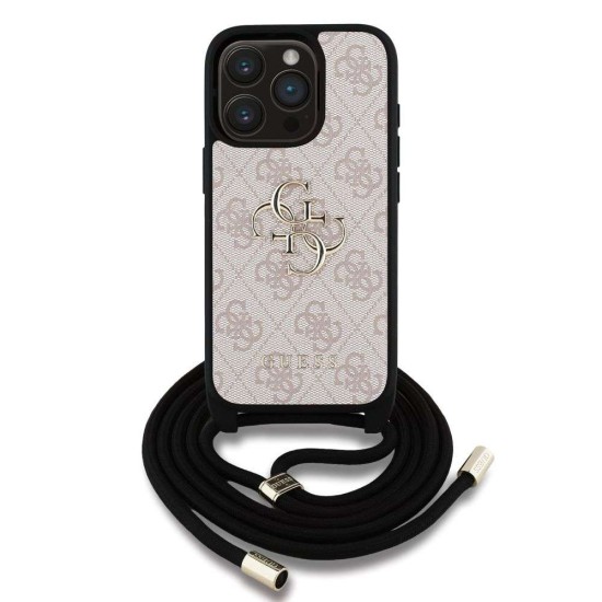 Husa Crossbody Guess PU 4G Metal Logo Strap pentru iPhone 15 Pro Max, Roz Husa Crossbody Guess PU 4G Metal Logo Strap pentru iPhone 15 Pro Max, Roz (Bakr, GUHCP15XP4GMGCRP) by www.silkase.ro