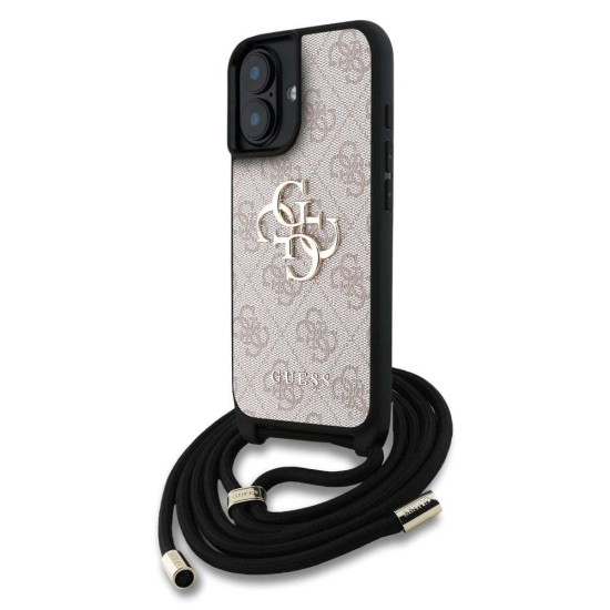 Husa Crossbody Guess PU 4G Metal Logo Strap pentru iPhone 16, Roz Husa Crossbody Guess PU 4G Metal Logo Strap pentru iPhone 16, Roz (Bakr, GUHCP16SP4GMGCRP) by www.silkase.ro