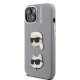 Husa Karl Lagerfeld Grained PU K&CH Heads pentru iPhone 15, Gri Husa Karl Lagerfeld Grained PU K&CH Heads pentru iPhone 15, Gri (Bakr, KLHCP15SPSFDHPG) by www.silkase.ro