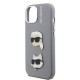 Husa Karl Lagerfeld Grained PU K&CH Heads pentru iPhone 15, Gri Husa Karl Lagerfeld Grained PU K&CH Heads pentru iPhone 15, Gri (Bakr, KLHCP15SPSFDHPG) by www.silkase.ro