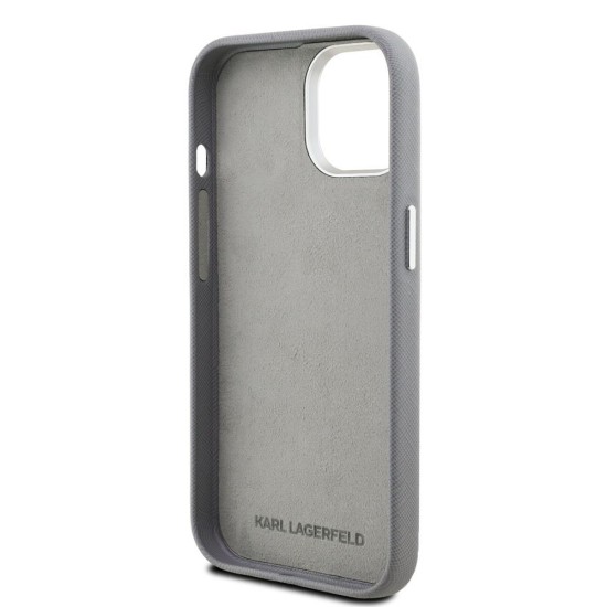 Husa Karl Lagerfeld Grained PU K&CH Heads pentru iPhone 15, Gri Husa Karl Lagerfeld Grained PU K&CH Heads pentru iPhone 15, Gri (Bakr, KLHCP15SPSFDHPG) by www.silkase.ro