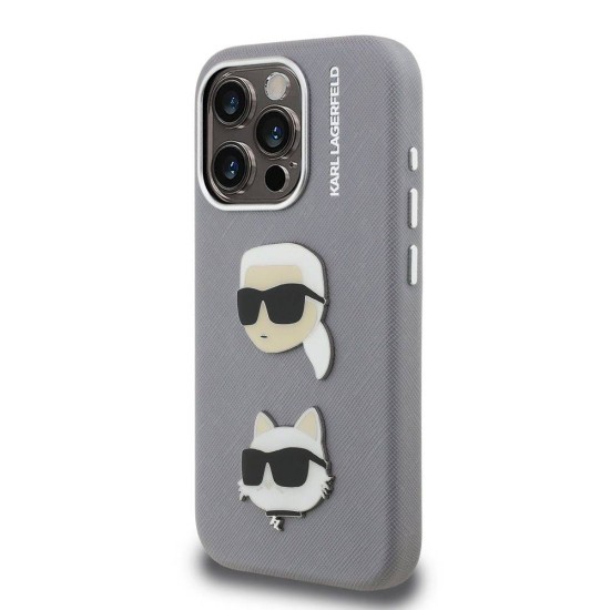 Husa Karl Lagerfeld Grained PU K&CH Heads pentru iPhone 15 Pro, Gri Husa Karl Lagerfeld Grained PU K&CH Heads pentru iPhone 15 Pro, Gri (Bakr, KLHCP15LPSFDHPG) by www.silkase.ro