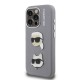 Husa Karl Lagerfeld Grained PU K&CH Heads pentru iPhone 15 Pro, Gri Husa Karl Lagerfeld Grained PU K&CH Heads pentru iPhone 15 Pro, Gri (Bakr, KLHCP15LPSFDHPG) by www.silkase.ro