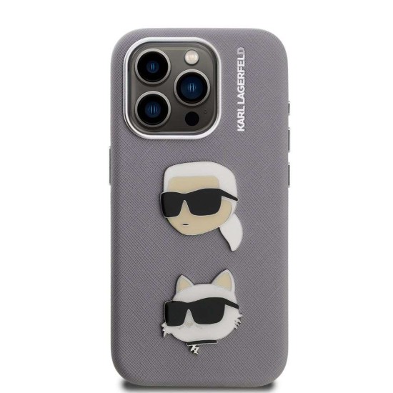 Husa Karl Lagerfeld Grained PU K&CH Heads pentru iPhone 15 Pro, Gri Husa Karl Lagerfeld Grained PU K&CH Heads pentru iPhone 15 Pro, Gri (Bakr, KLHCP15LPSFDHPG) by www.silkase.ro