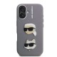 Husa Karl Lagerfeld Grained PU K&CH Heads pentru iPhone 16, Gri Husa Karl Lagerfeld Grained PU K&CH Heads pentru iPhone 16, Gri (Bakr, KLHCP16SPSFDHPG) by www.silkase.ro