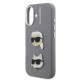 Husa Karl Lagerfeld Grained PU K&CH Heads pentru iPhone 16, Gri Husa Karl Lagerfeld Grained PU K&CH Heads pentru iPhone 16, Gri (Bakr, KLHCP16SPSFDHPG) by www.silkase.ro