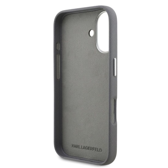 Husa Karl Lagerfeld Grained PU K&CH Heads pentru iPhone 16, Gri Husa Karl Lagerfeld Grained PU K&CH Heads pentru iPhone 16, Gri (Bakr, KLHCP16SPSFDHPG) by www.silkase.ro