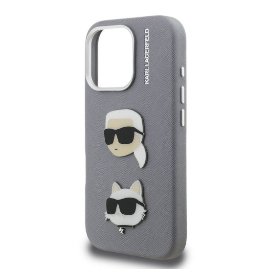 Husa Karl Lagerfeld Grained PU K&CH Heads pentru iPhone 16 Pro, Gri Husa Karl Lagerfeld Grained PU K&CH Heads pentru iPhone 16 Pro, Gri (Bakr, KLHCP16LPSFDHPG) by www.silkase.ro