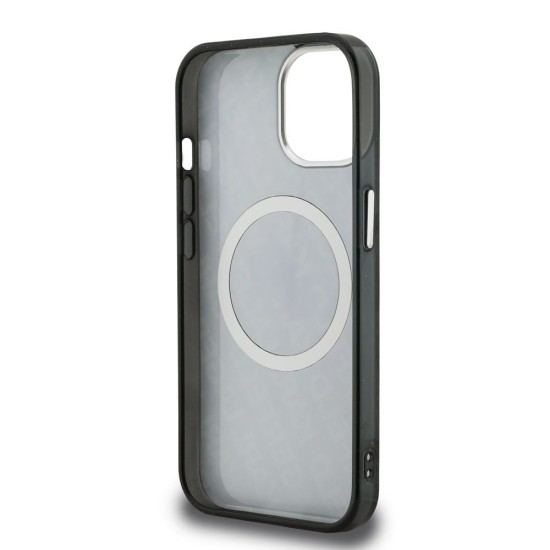 Husa Karl Lagerfeld IML K&CH Heads Repeated Logo MagSafe pentru iPhone 15, Neagra (Bakr, KLHMP15SHMKBKCHK) by www.silkase.ro
