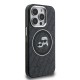 Husa Karl Lagerfeld IML K&CH Heads Repeated Logo MagSafe pentru iPhone 15 Pro, Neagra (Bakr, KLHMP15LHMKBKCHK) by www.silkase.ro