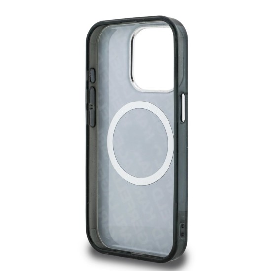 Husa Karl Lagerfeld IML K&CH Heads Repeated Logo MagSafe pentru iPhone 15 Pro, Neagra (Bakr, KLHMP15LHMKBKCHK) by www.silkase.ro
