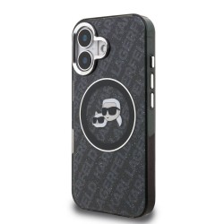 Husa Karl Lagerfeld IML K&CH Heads Repeated Logo MagSafe pentru iPhone 16, Neagra Husa Karl Lagerfeld IML K&CH Heads Repeated Logo MagSafe pentru iPhone 16, Neagra