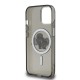 Husa Karl Lagerfeld IML Glitter Karl and Choupette Sketch MagSafe pentru iPhone 15, Neagra (Bakr, KLHMP15SHGKCGKBK) by www.silkase.ro