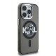 Husa Karl Lagerfeld IML Glitter Karl and Choupette Sketch MagSafe pentru iPhone 15 Pro, Neagra (Bakr, KLHMP15LHGKCGKBK) by www.silkase.ro