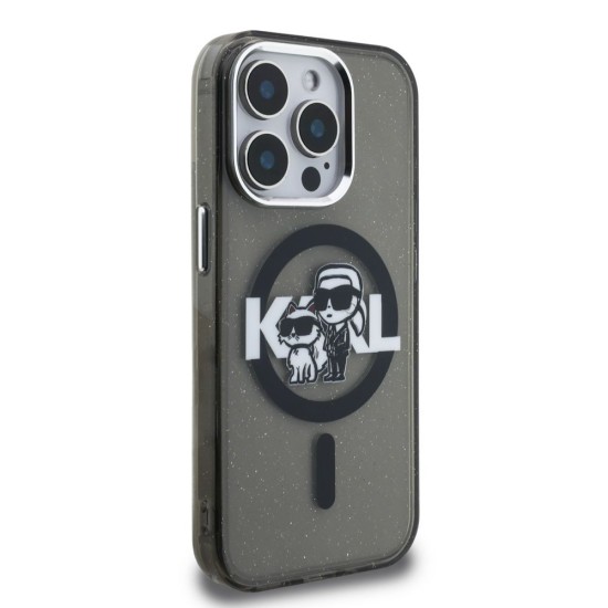 Husa Karl Lagerfeld IML Glitter Karl and Choupette Sketch MagSafe pentru iPhone 15 Pro Max, Neagra Husa Karl Lagerfeld IML Glitter Karl and Choupette Sketch MagSafe pentru iPhone 15 Pro Max, Neagra (Bakr, KLHMP15XHGKCGKBK) by www.silkase.ro