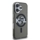Husa Karl Lagerfeld IML Glitter Karl and Choupette Sketch MagSafe pentru iPhone 16, Neagra (Bakr, KLHMP16SHGKCGKBK) by www.silkase.ro