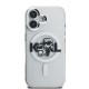 Husa Karl Lagerfeld IML Glitter Karl and Choupette Sketch MagSafe pentru iPhone 16, Transparenta (Bakr, KLHMP16SHGKCGKBT) by www.silkase.ro