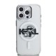 Husa Karl Lagerfeld IML Glitter Karl and Choupette Sketch MagSafe pentru iPhone 16 Pro, Transparenta (Bakr, KLHMP16LHGKCGKBT) by www.silkase.ro
