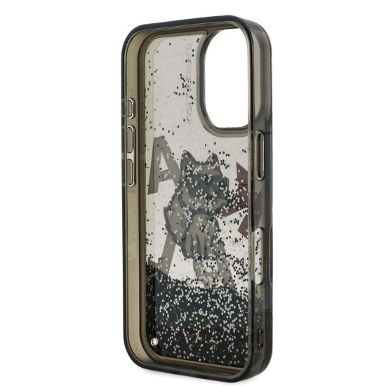 Husa Karl Lagerfeld Liquid Glitter Scattered Choupette pentru iPhone 16, Neagra Husa Karl Lagerfeld Liquid Glitter Scattered Choupette pentru iPhone 16, Neagra (Bakr, KLHCP16SLCHSCTDK) by www.silkase.ro