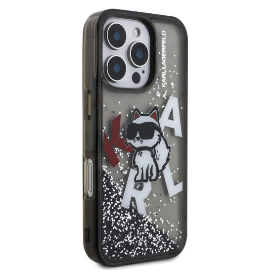 Husa Karl Lagerfeld Liquid Glitter Scattered Choupette pentru iPhone 16 Pro, Neagra Husa Karl Lagerfeld Liquid Glitter Scattered Choupette pentru iPhone 16 Pro, Neagra (Bakr, KLHCP16LLCHSCTDK) by www.silkase.ro