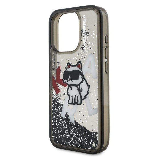 Husa Karl Lagerfeld Liquid Glitter Scattered Choupette pentru iPhone 16 Pro, Neagra Husa Karl Lagerfeld Liquid Glitter Scattered Choupette pentru iPhone 16 Pro, Neagra (Bakr, KLHCP16LLCHSCTDK) by www.silkase.ro