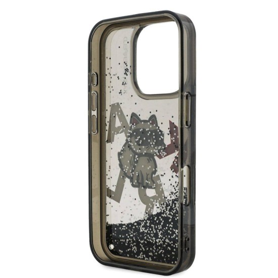 Husa Karl Lagerfeld Liquid Glitter Scattered Choupette pentru iPhone 16 Pro, Neagra Husa Karl Lagerfeld Liquid Glitter Scattered Choupette pentru iPhone 16 Pro, Neagra (Bakr, KLHCP16LLCHSCTDK) by www.silkase.ro