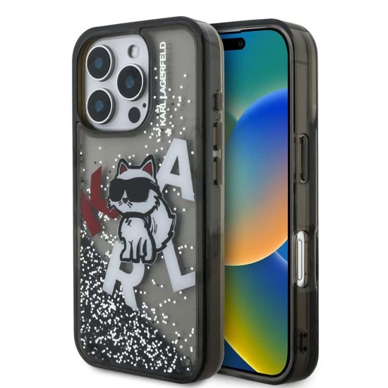 Husa Karl Lagerfeld Liquid Glitter Scattered Choupette pentru iPhone 16 Pro Max, Neagra Husa Karl Lagerfeld Liquid Glitter Scattered Choupette pentru iPhone 16 Pro Max, Neagra (Bakr, KLHCP16XLCHSCTDK) by www.silkase.ro