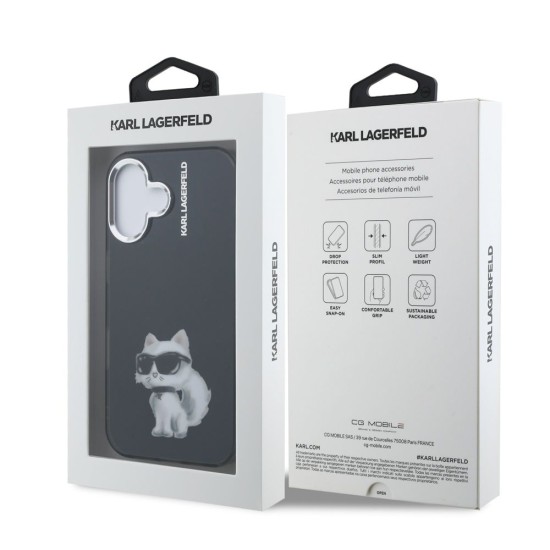 Husa Karl Lagerfeld IML Aquarelle Choupette pentru iPhone 16, Neagra Husa Karl Lagerfeld IML Aquarelle Choupette pentru iPhone 16, Neagra (Bakr, KLHCP16SHMCHAQK) by www.silkase.ro