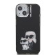 Husa Karl Lagerfeld IML Aquarelle Karl and Choupette pentru iPhone 15, Neagra (Bakr, KLHCP15SHMKCAQK) by www.silkase.ro