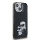 Husa Karl Lagerfeld IML Aquarelle Karl and Choupette pentru iPhone 15, Neagra (Bakr, KLHCP15SHMKCAQK) by www.silkase.ro